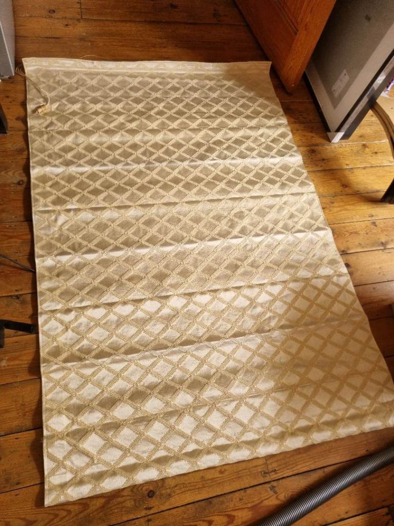 Three roman blinds - metallic gold fabric