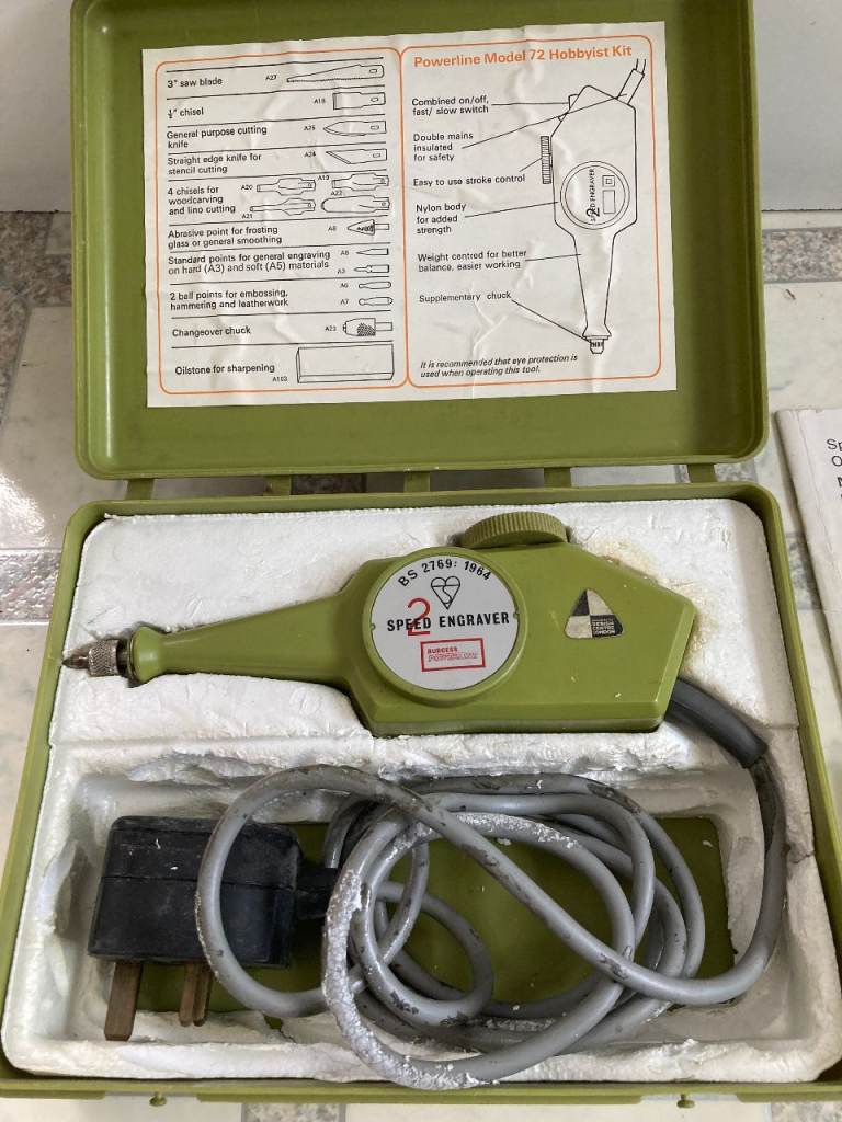 Vintage Burgess Powerline Model 71 Hobbyist Kit for engraving – post or collect