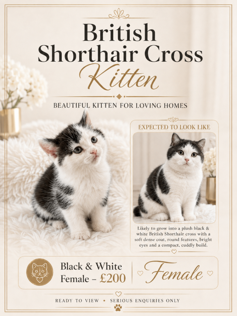 British short hair cross kittens 