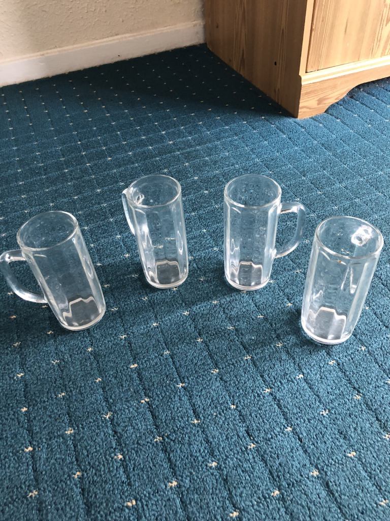 Glass white crockery 