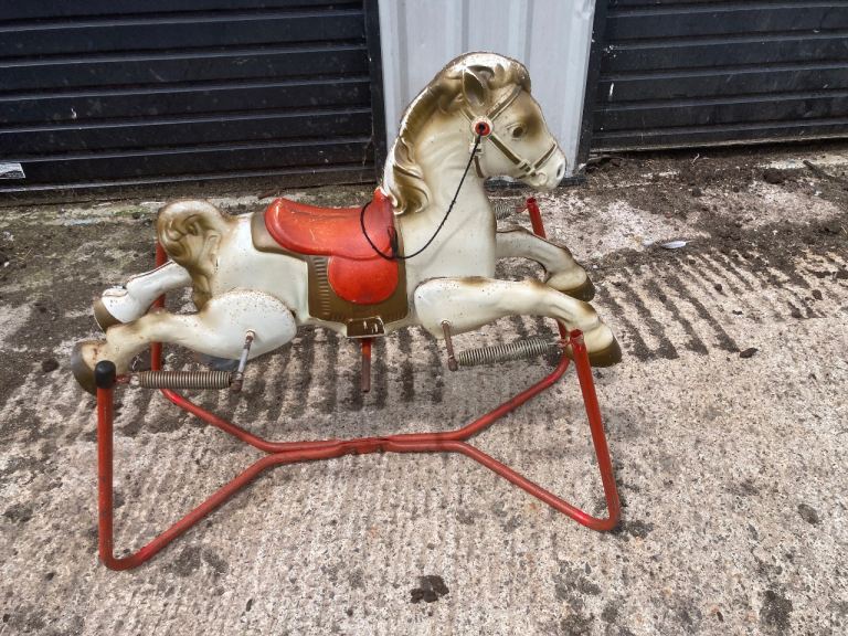 Classic Plastic Spring Rocker Horse - Multicoloured Ride-On Toy