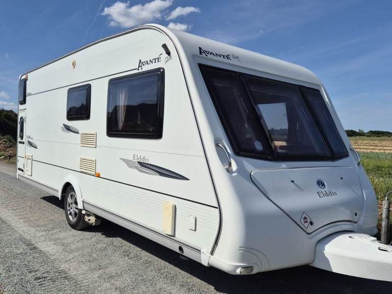 Elddis Avante 556 2008 6 berth fixed bunk bed caravan + mover full size awning