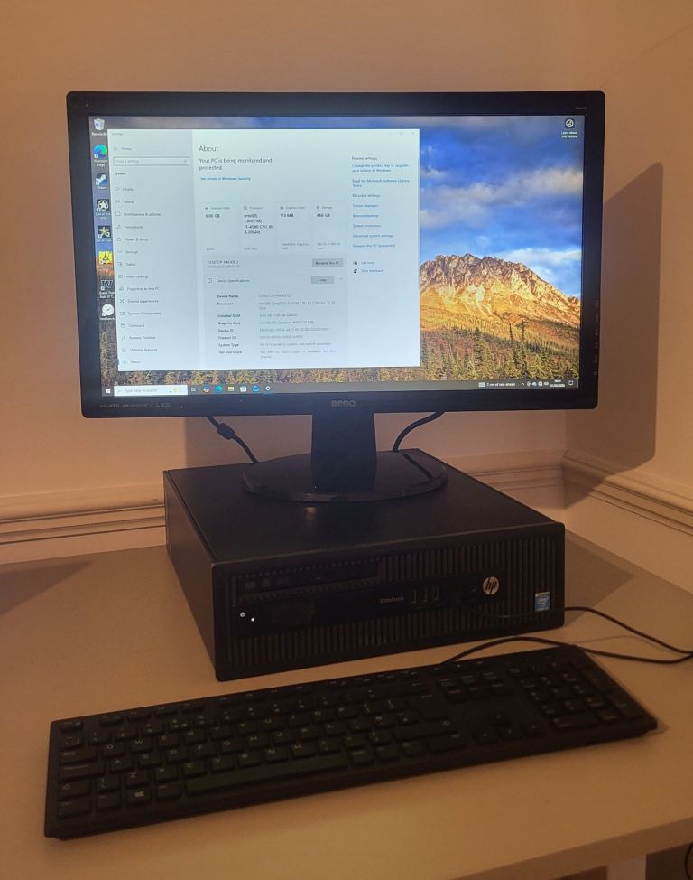 HP EliteDesk 800 G1 SFF Workstation PC and 24" Benq GL2450 Screen - No offers