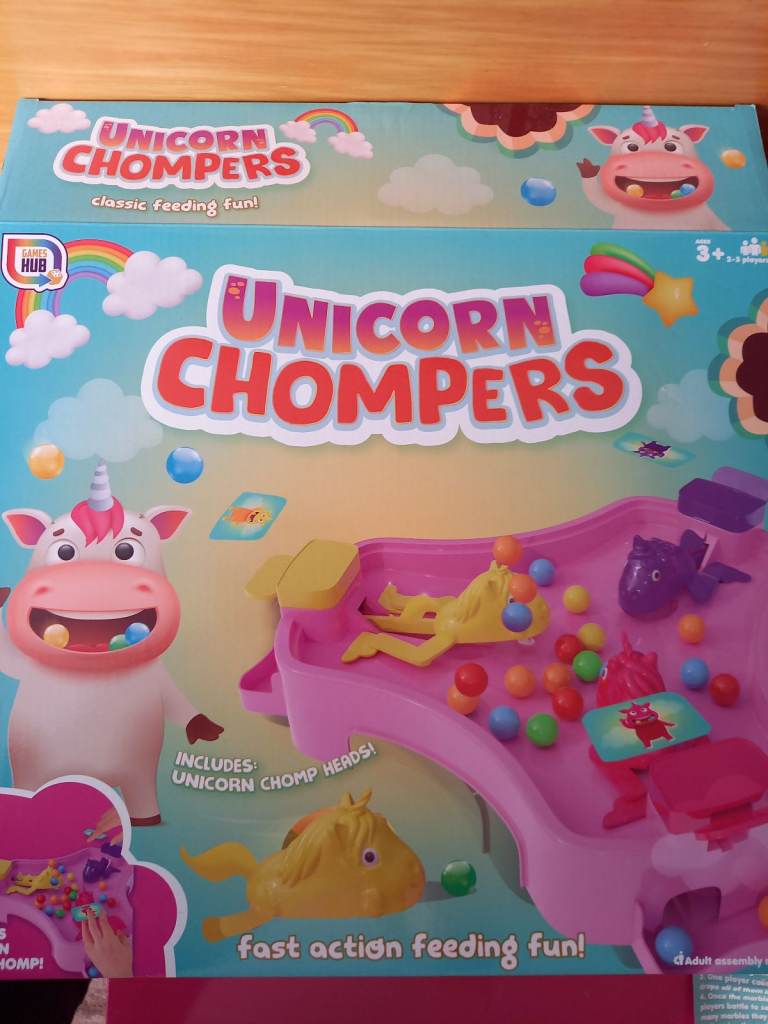 Unicorn Chompers game (like hungry hippos)