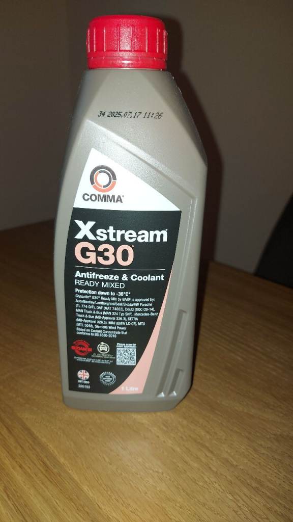 Comma XSM1L Xstream G30 Ready To Use Coolant, 1 Liter, Red