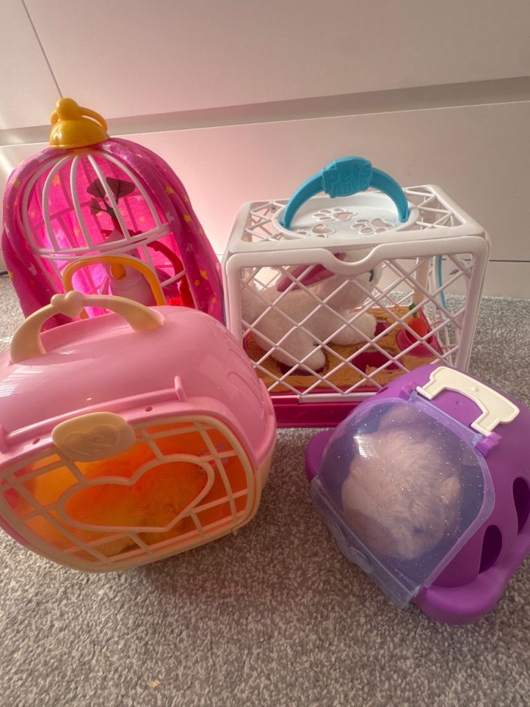 Kids' Toy Pet Carriers and Bird Cage - Good Condition