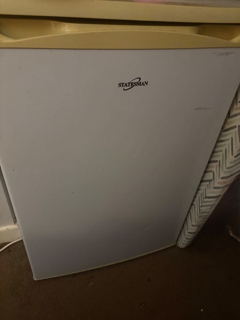 Statesman Mini Fridge Freezer – White, Good Condition
