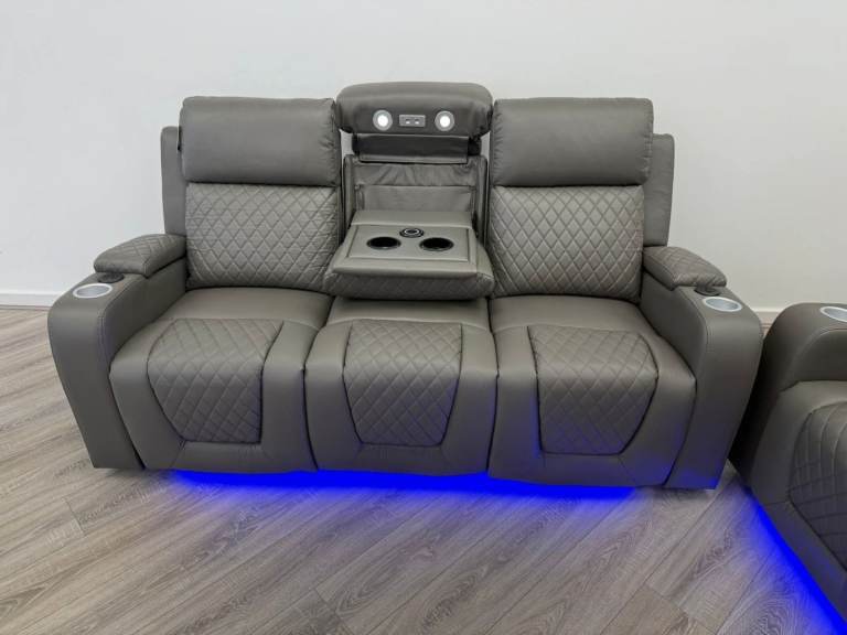 image for 😘 Grab Now 😍 Florida Electric 3+2 seater sofa with cup holder ✨ Hot Deal ~~~~ Order now