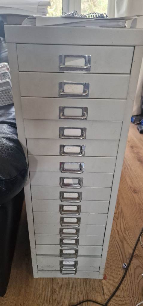 Filing Cabinet. Excellent quality. 15 drawers
