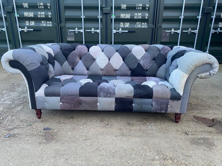 Oswald & pablo patchwork chesterfield sofa •free delivery 
