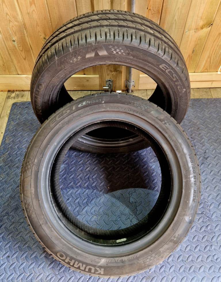 Kumho Ecsta 195/50/R15 82V Tyres, Matching Pair, 7mm +
