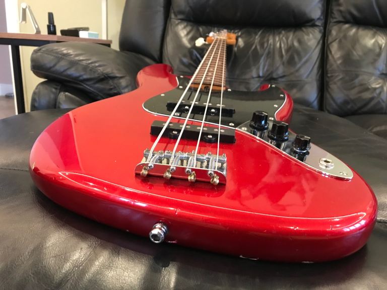 Tokai Jazz Sound JB-45R 4 string bass guitar - 1982, Candy Apple Red, Japan 