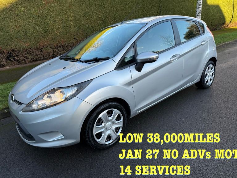 2010 FORD FIESTA 1.2 3 MTH WARNTY 38,000MLS YRS NO ADVS MOT 14 SVCS 5 DR 60MPG