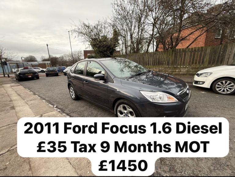 2011 Ford Focus 1.6 Zetec TDCI 137K 9 Months MOT Cheap Insurance Black 5 Door £35 Tax 
