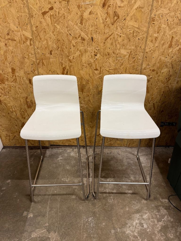 Ikea Glenn White Bar Stools