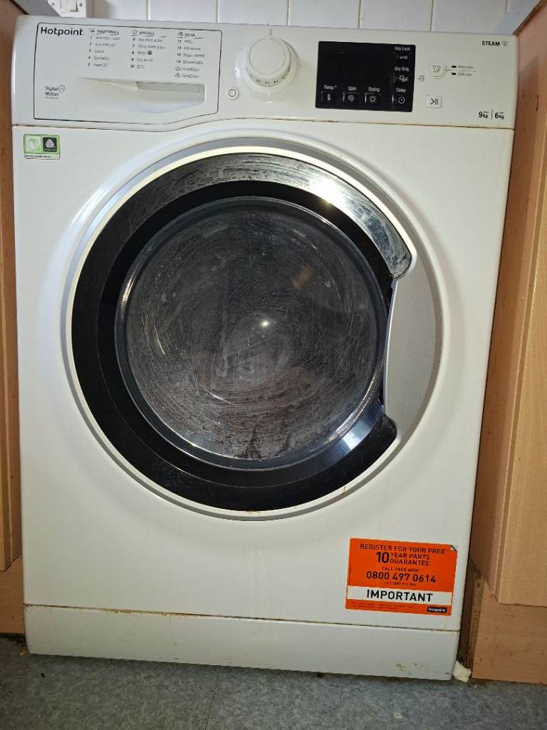 Hotpoint Washer/Drier 9kg – White, good condition Condition