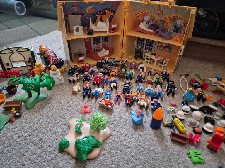 Playmobil accessories and carry case 