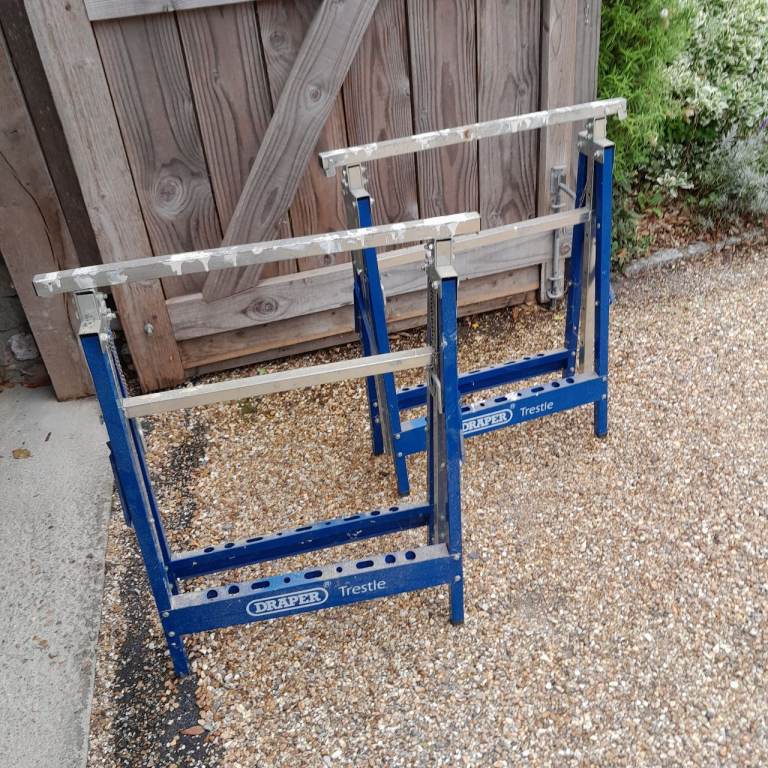 Draper Trestle Saw Horses - Pair, Good Condition