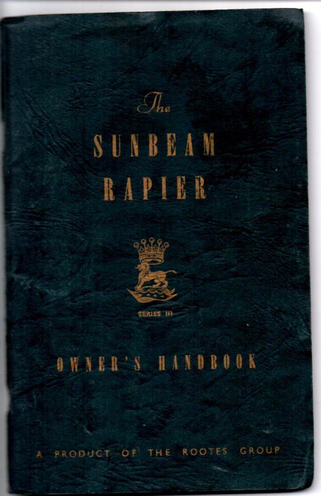Sunbeam Rapier Hand book