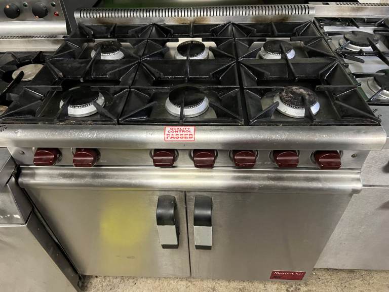 GAS 6 BURNER COOKER UNDER OVEN , CATERING COMMERCIAL KITCHEN EQUIPMENT  CAFE RESTAURANT SHOP