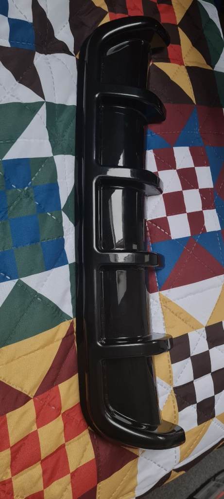 Black Rear Universal Diffuser - ABS Plastic