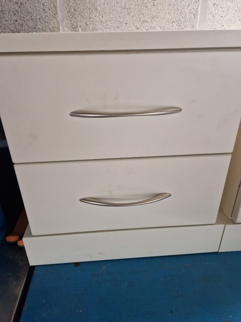 Bedside Cabinets in Cream x 2