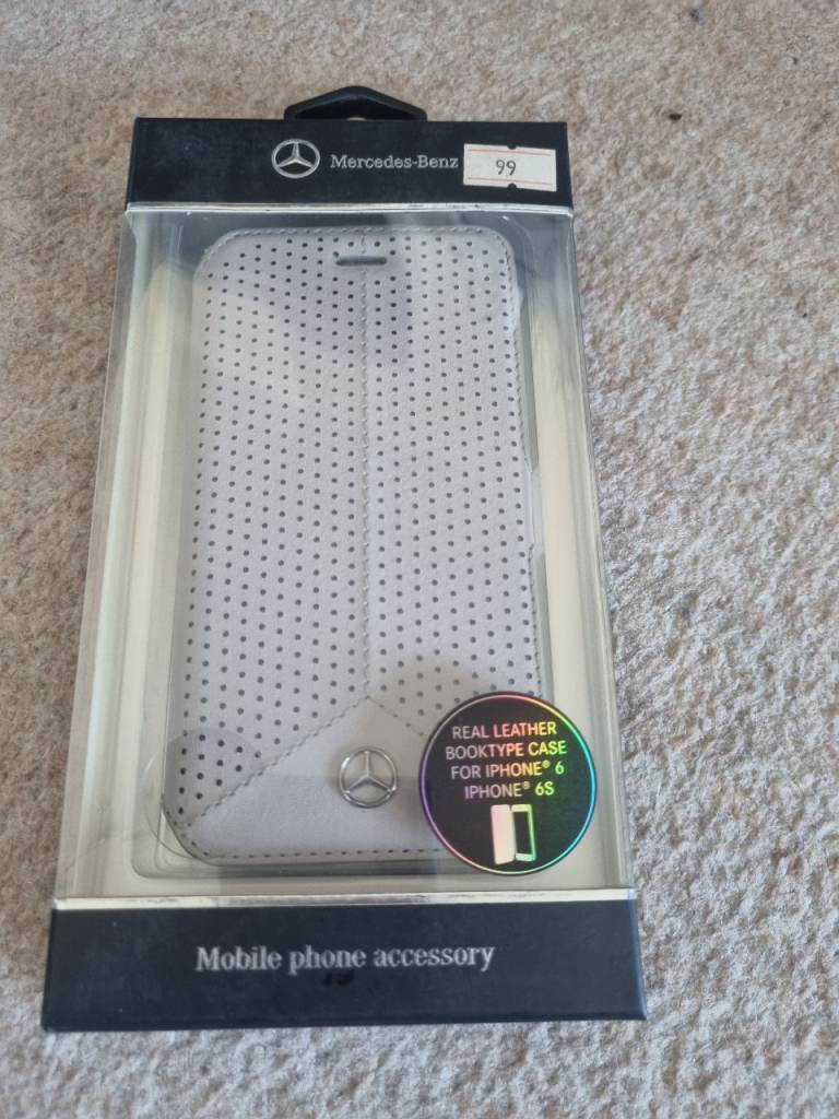 Mercedes-Benz Real Leather Booktype Case for iPhone 6 – New