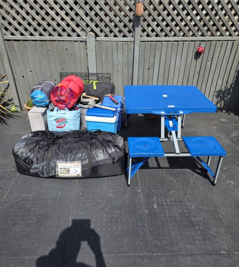 Camping Gear Bundle - Tent, Cooker, Coolers, Table & More