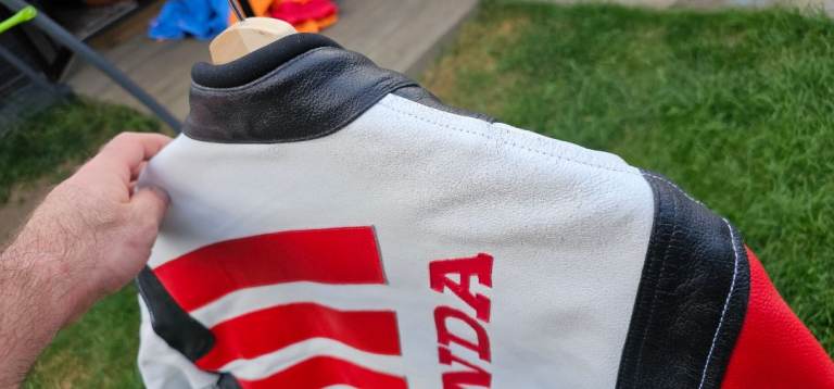 Honda Racing Genuine Leather Jacket – Red & White