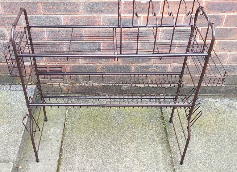 Metal Shelf Stand with Extra Storage