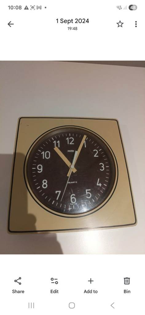 Smith vintage wall clock 