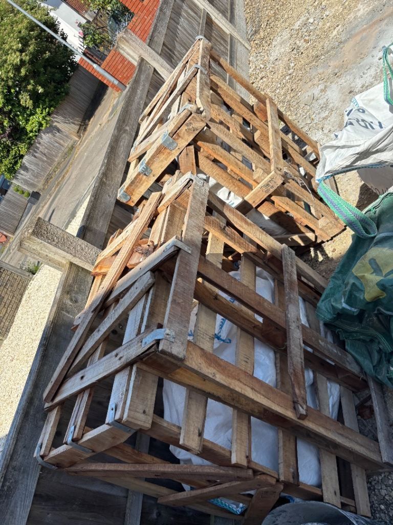 Wooden Pallet Crates - Fair Condition for Garden/Storage
