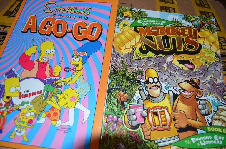SIMPSON  comic go go & MONKEY NUTS BOOKS bargain   pair  cheap