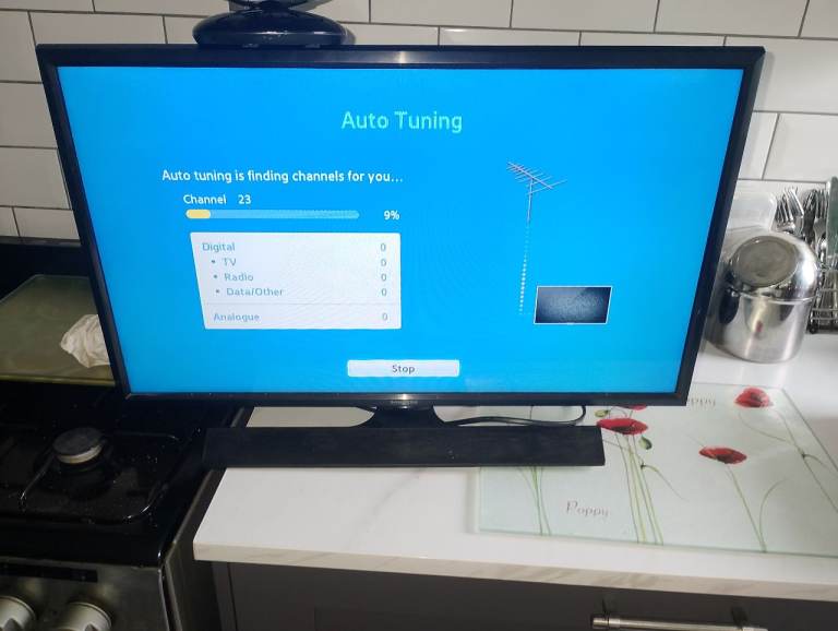 Samsung T28E310EX TV – Black, Good Condition