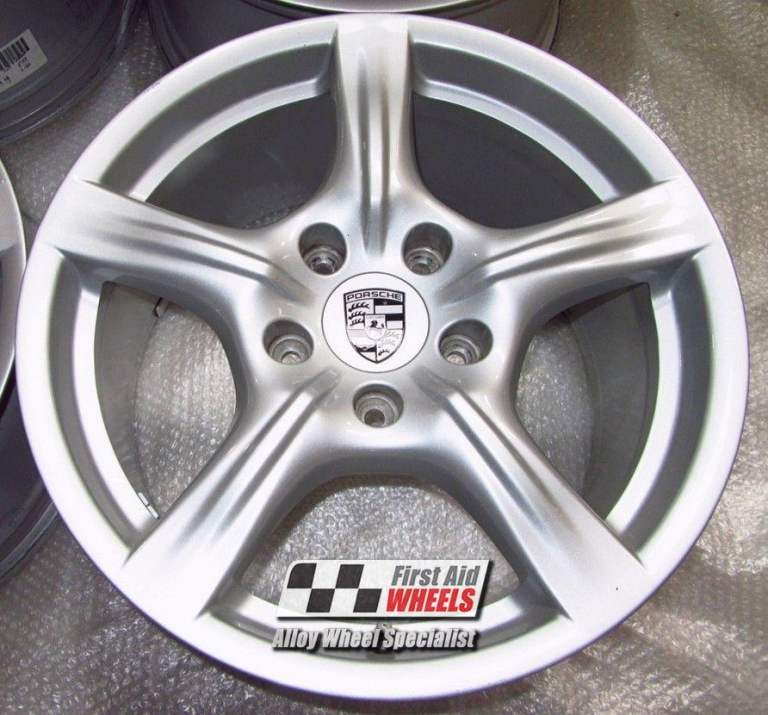 R586S Swap PORSCHE PANAMERA G1 4X 18'' GENUINE 5 SPOKE SILVER REFURBISHED ALLOY WHEELS