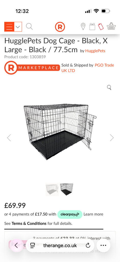 Xl pet crate and training equipment 