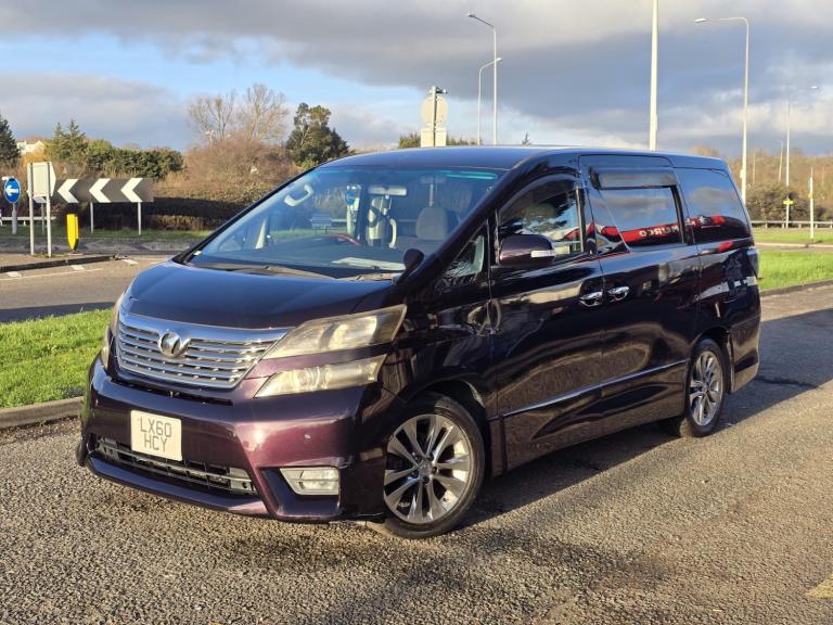2010 Toyota Vellfire G PURPLE 2.4 PETROL 2010(60) ULEZ FREE, 7 SEATERS MPV Petrol Automatic