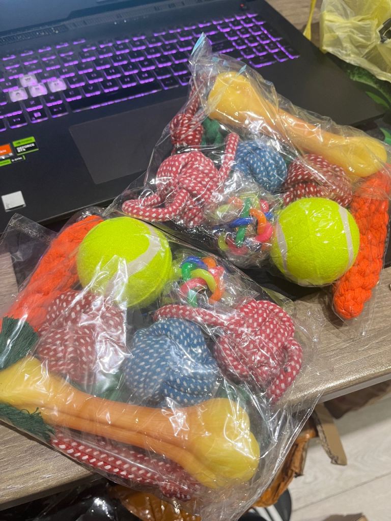 16 pieces chewy dog toys 