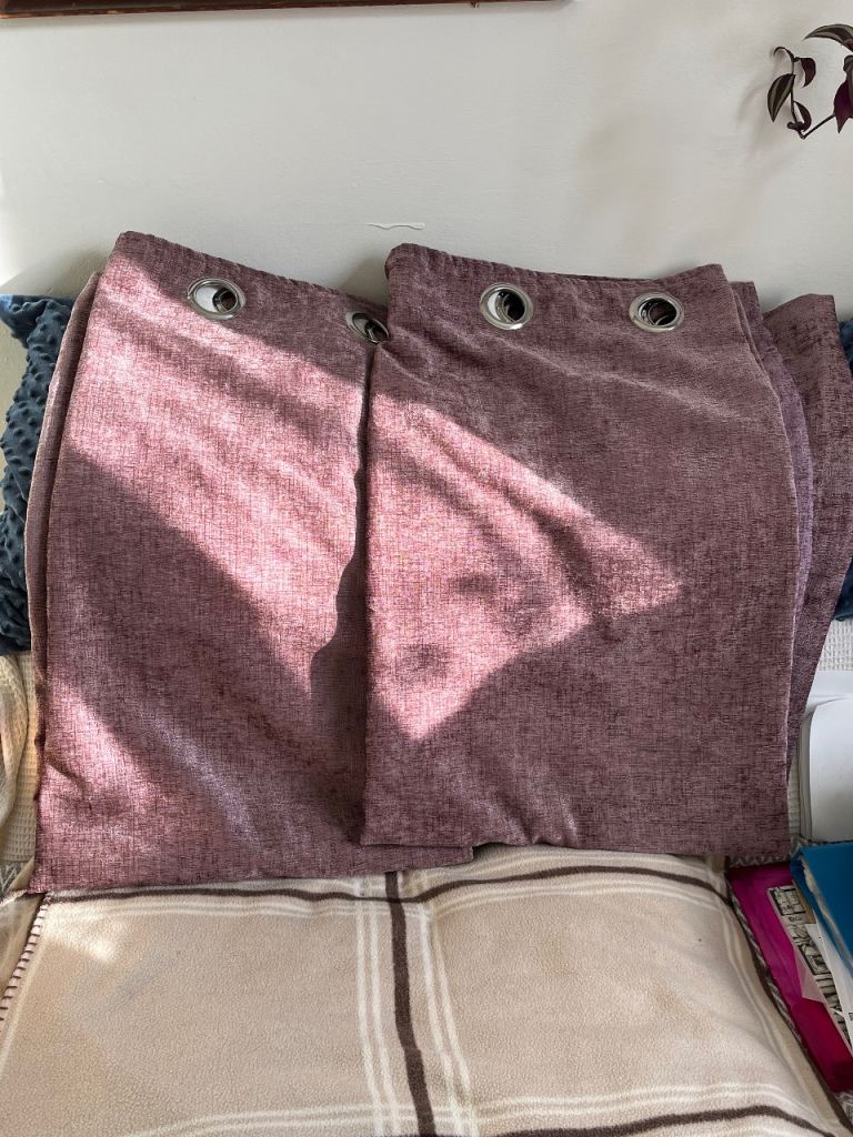 Dunelm chenille curtains (pair)