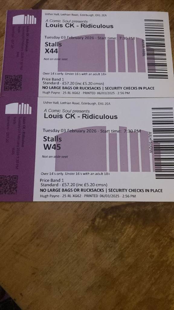 LUIS CK 3rd February 2026 Usher Hall, Edinburgh