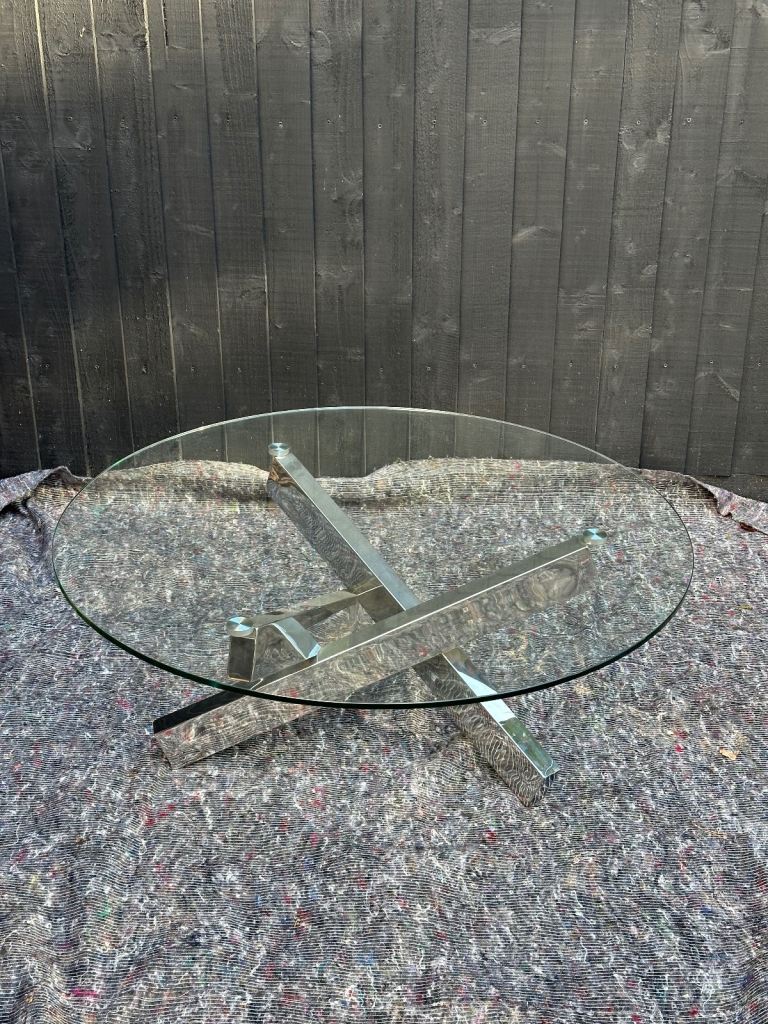 Tivoli Coffee Table (Kesterport) Glass and Metal