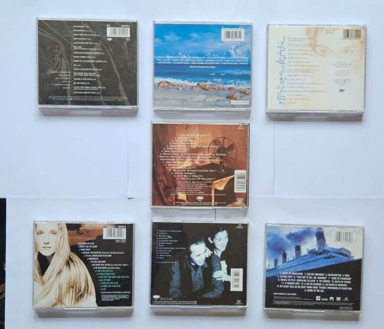 6 Celine Dion Cd's + Titanic Cd, All Original Cd's