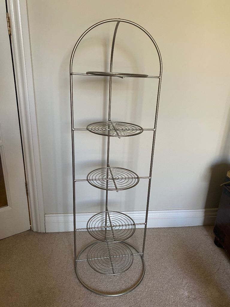 Stainless steel floor standing saucepan rack