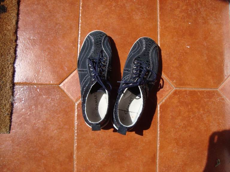 Damart blue flat shoes/trainers size 6
