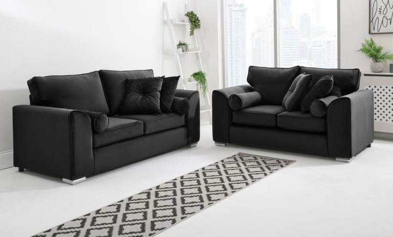 Dylan Luxury Velvet Sofa Set – 3+2+1 & Corner Sofas Available | Left/Right Hand Options 