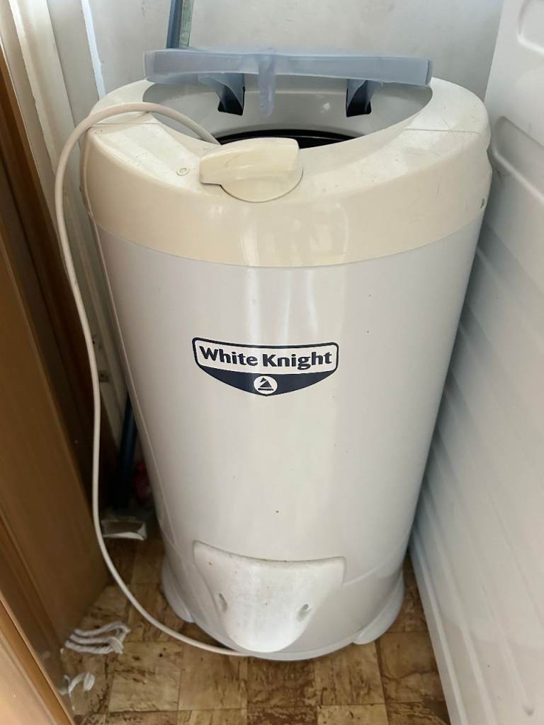 White Knight 28009W 2800rpm, 4.1kg Gravity Drain Spin Dryer - White