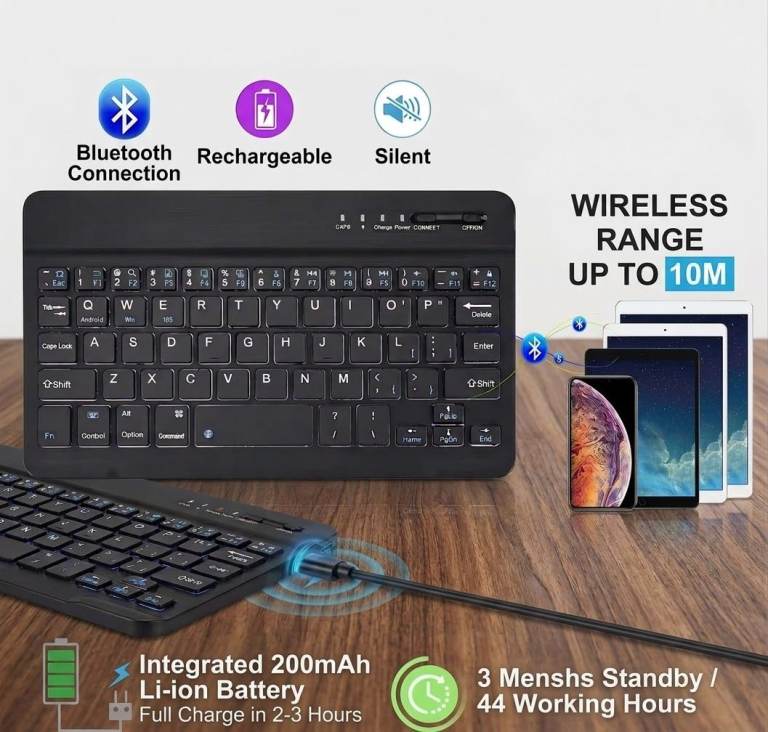 NexusClick Wireless Bluetooth Mini Keyboard (iPad / Android / Windows)