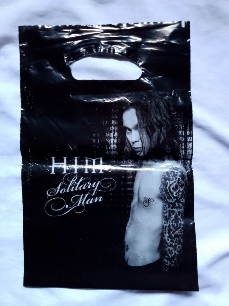 2004 Promotional carrier bag  for H.I.M "Solitary Man" CD/7" size.Unused.Highly collectable .