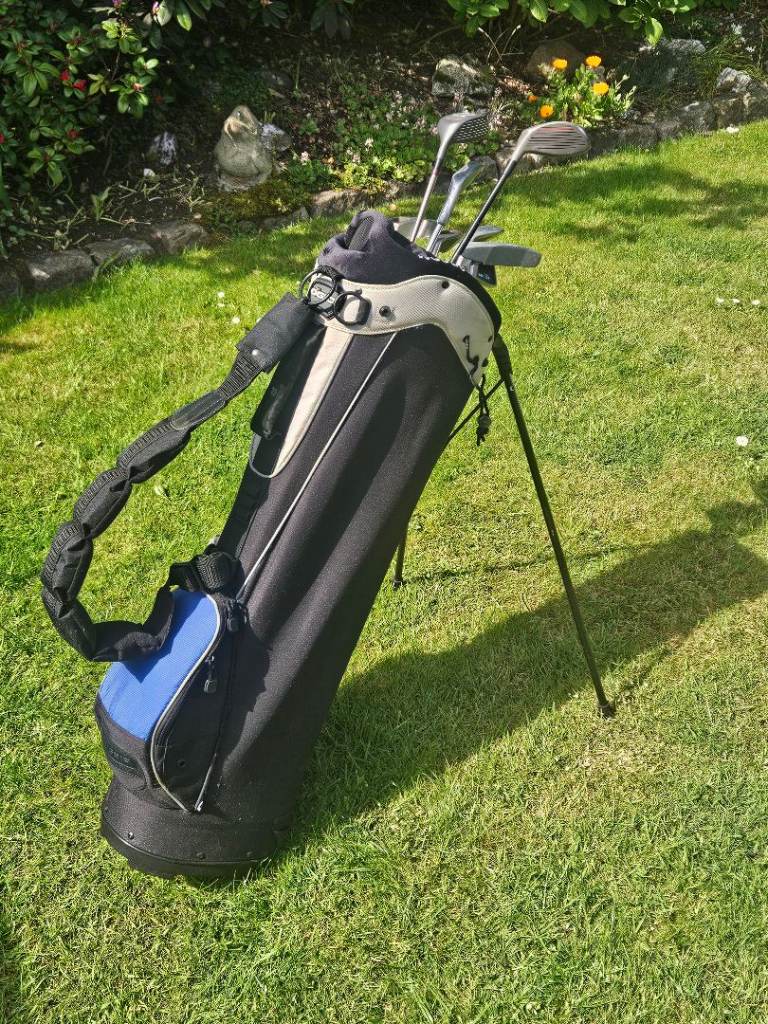 Golf clubs and bag