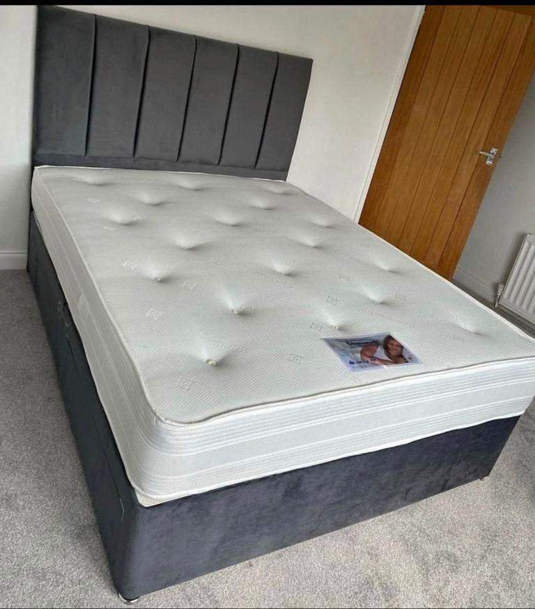 Premium Quality Brand New 5ft King Size Divan Bed With Mattress | Get Today | Pay on arrival🚚